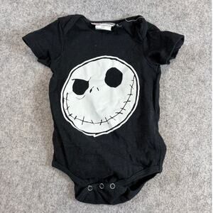 Disney Jack Skellington Bodysuit Infant Black Nightmare Before Christmas 12M